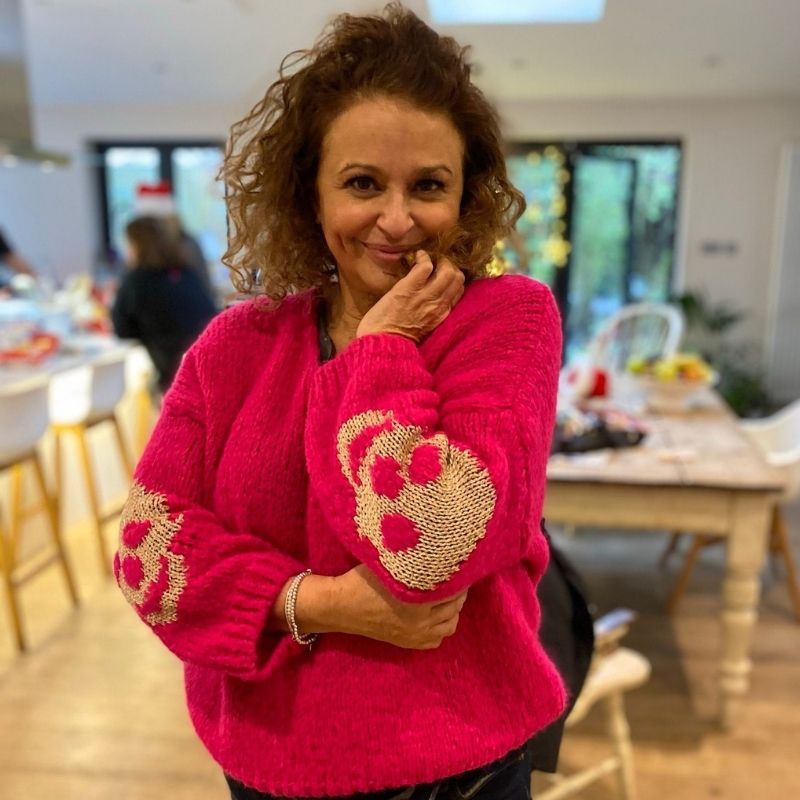 bright pink ladies jumper