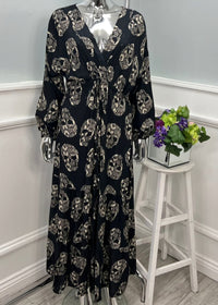Black Skull Maxi Dress