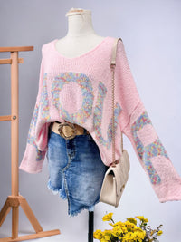 Slouch Hi-Lo Amour Jumper - Pink