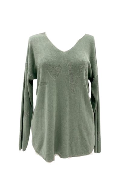 LOVE Slouch Sweater Sage Clarence and Alabama